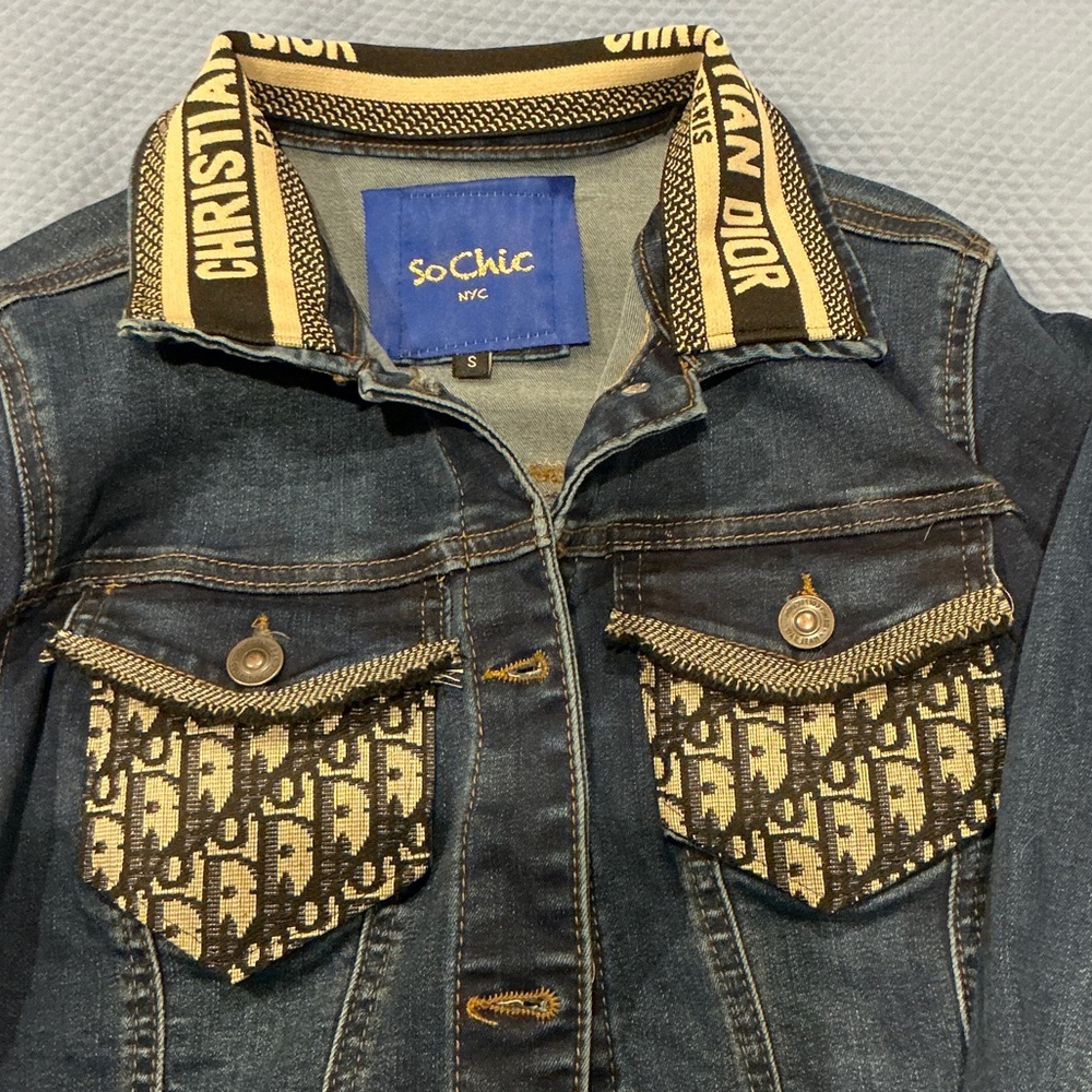 Christian Dior trimmed custom dark denim jacket xs/s - Picture 6 of 6